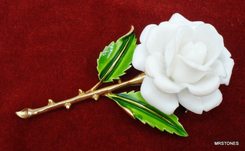 Trifari hot sale rose brooch