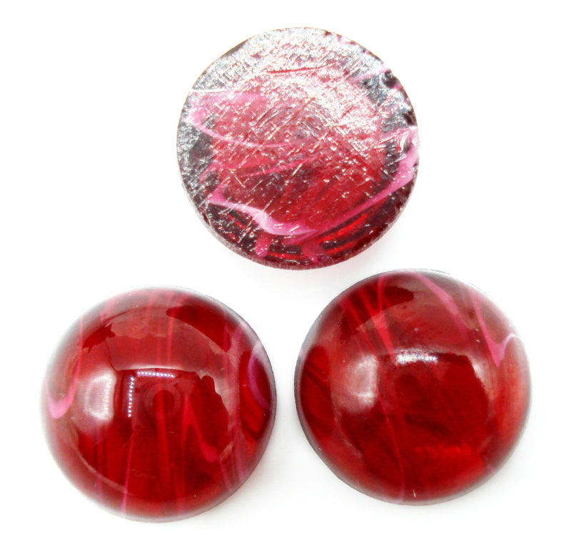 15mm (1684) Flawed Ruby Round Cabochon