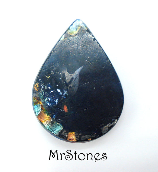 30x22mm (3050) Multi Black Opal Pear Pendeloque Cabochon