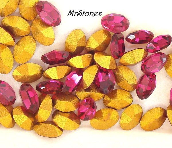 4.5x3mm (4100) Ruby Fuchsia Oval Shape