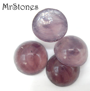 13mm (1684) Glass Amethyst Quartz Round Cabochon Japan