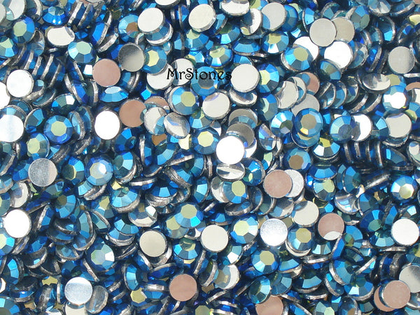 3.8-4.0mm (2000) (16ss) Montana Sapphire AB Round Flatback 1pc/$0.18 or 1gross/$6.99