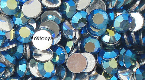 3.8-4.0mm (2000) (16ss) Montana Sapphire AB Round Flatback 1pc/$0.18 or 1gross/$6.99