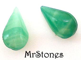 6x3.6mm (3101) Chinese Jade Pear Shape Teardrop Buff Top Doublet