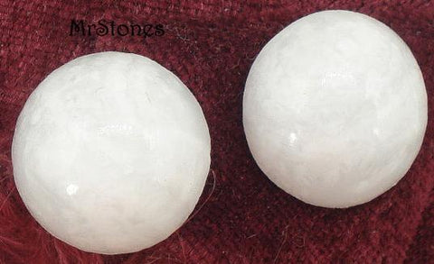 15mm (15.5mm) (2194) White Quartz Round Cabochon