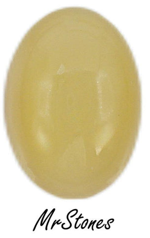 25x18mm (2195) Yellow Moonstone Glass Oval Cabochon