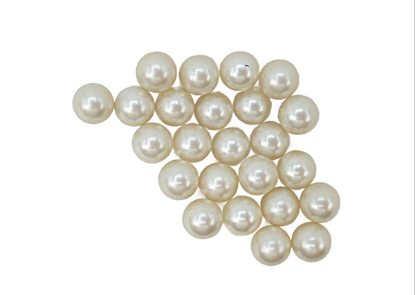 6.5mm Round Undrilled Imitation Pearl