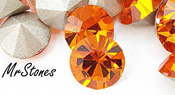 4.2mm (1100) (18ss) Sun Orange Czech Round Chaton