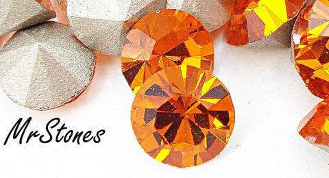 4.2mm (1100) (18ss) Sun Orange Czech Round Chaton