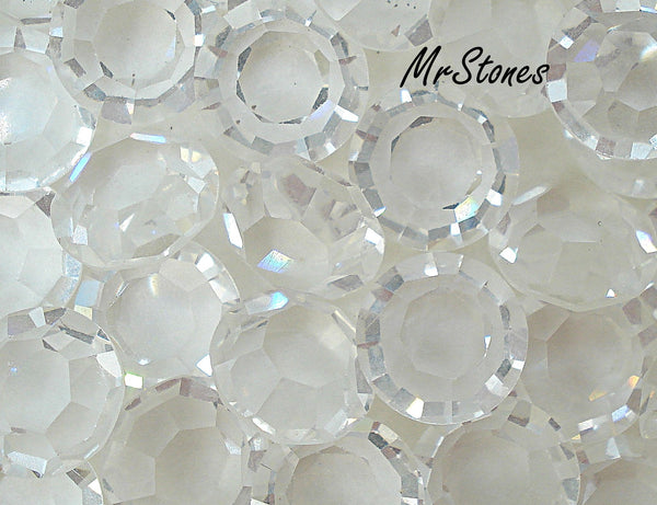 8.2mm (1110) (39ss) Channel Cut Crystal Round Swarovski Same on Both Sides 3.7mm thick