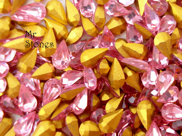 5x3mm (4300) Rose Pink Pear Shape