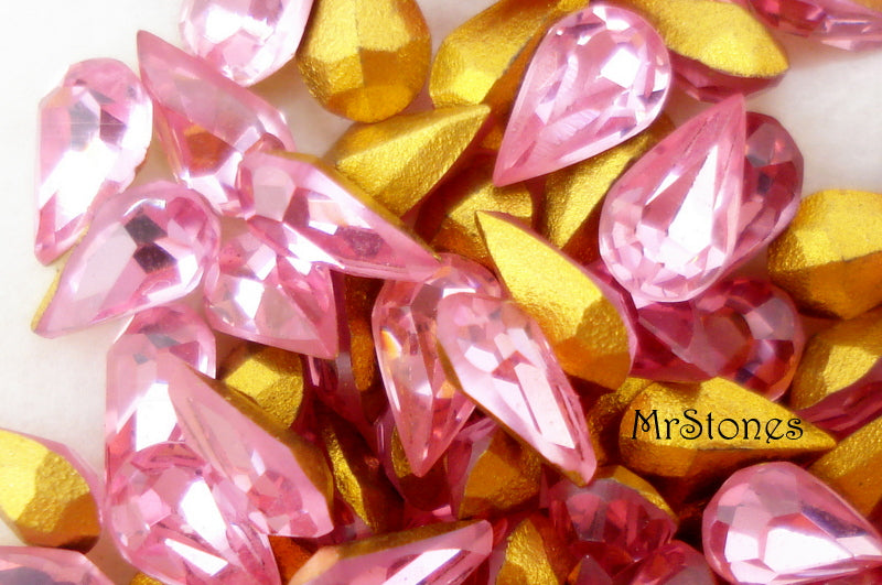 5x3mm (4300) Rose Pink Pear Shape