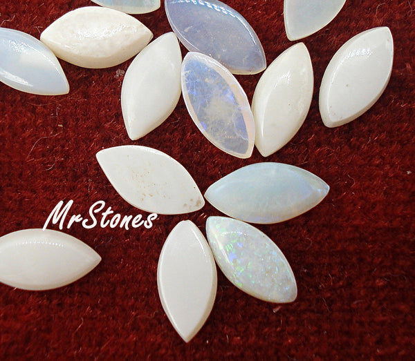 6x3mm (S21) Natural Opal Marquise Navette Cabochon Assortment 10pk.$8.95