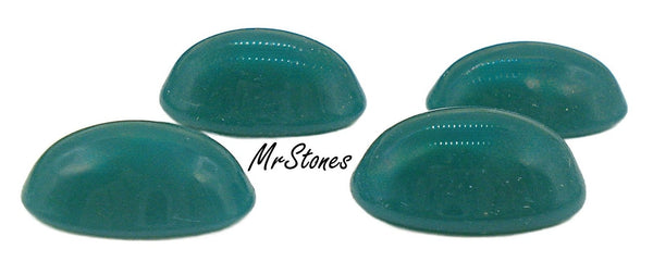 14x10mm (2194) Opaque Green Oval Cabochon Japan 3pc/$1.00