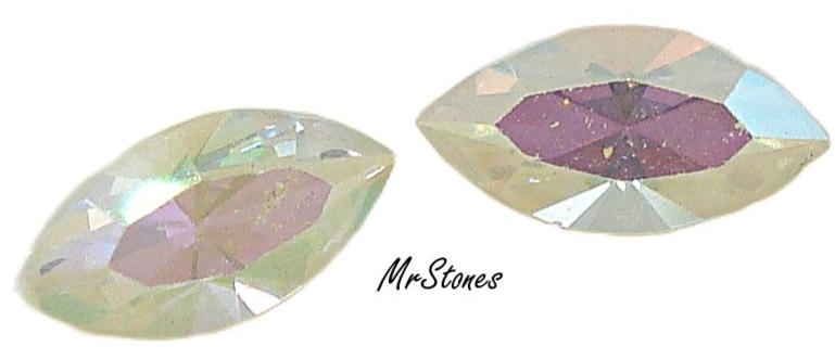 6x3mm (4200) Crystal AB Marquise Navette No Foil Swarovski KS & Co Art. 300