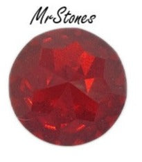 20mm (2020) Light Siam Red Round Rauten Rose Cut