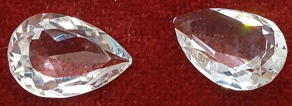 13x8.5mm (4320) Crystal Unfoiled Pear Shape Pendeloque Teardrop SO PRETTY!