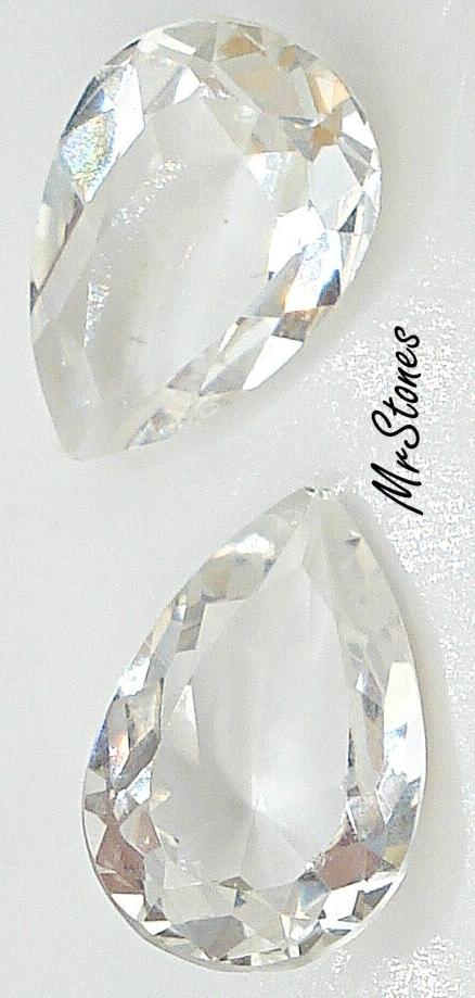 13x8.5mm (4320) Crystal Unfoiled Pear Shape Pendeloque Teardrop SO PRETTY!