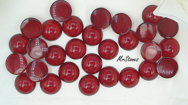 15mm (2194) Siam Red Round Cabochon Unfoiled Swarovski