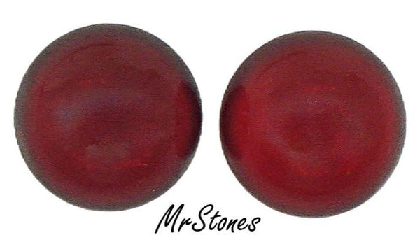 15mm (2194) Siam Red Round Cabochon Unfoiled Swarovski