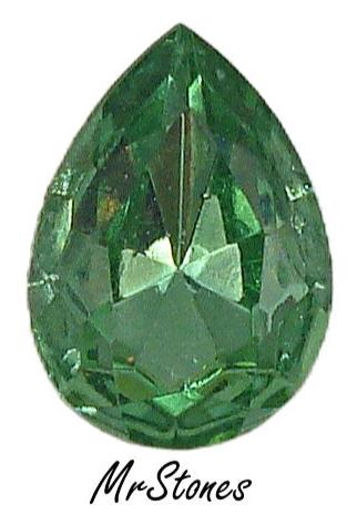 18x13mm (4320/2) TTC Peridot Green Pear Pendeloque