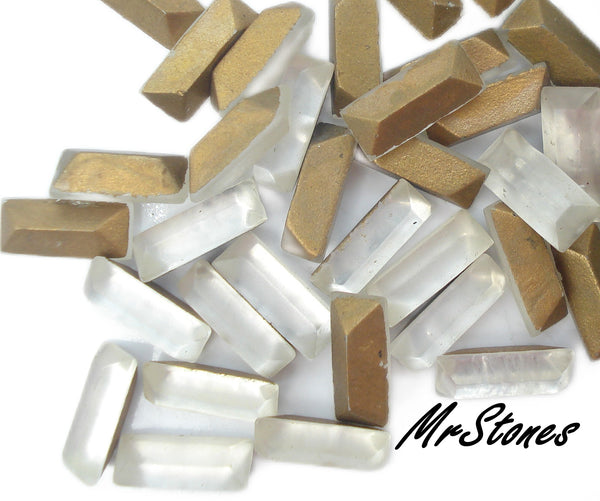 7x3mm (4500) Frosted Crystal Matte Baguette