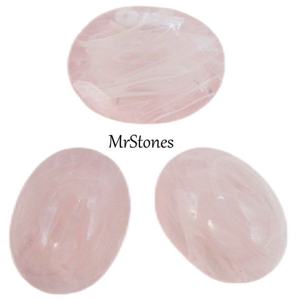 20x15mm (1685) Flawed Rose Pink Quartz Oval Cabochon