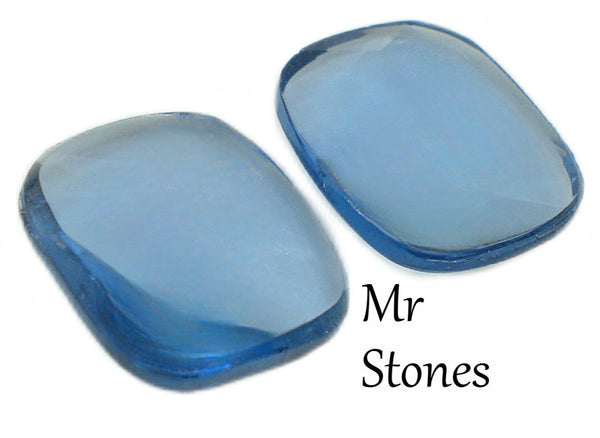 14x12mm (3231) Montana Sapphire Blue Shallow Antique Cushion Buff Top Doublet 3.4mm ht