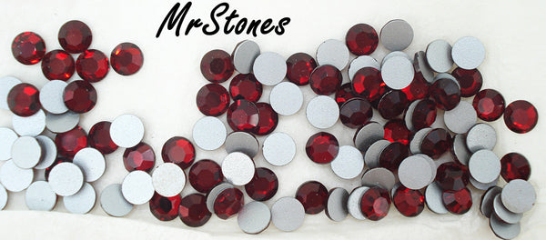 5.2mm (2000) (24ss) Siam Red Swarovski Round Chaton Flat Back