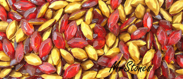 8x4mm (4200/2) TTC Czech Siam Red Marquise Navette 1pc/$0.30 or 144pcs/$3.95