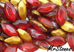 8x4mm (4200/2) TTC Czech Siam Red Marquise Navette 1pc/$0.30 or 144pcs/$3.95