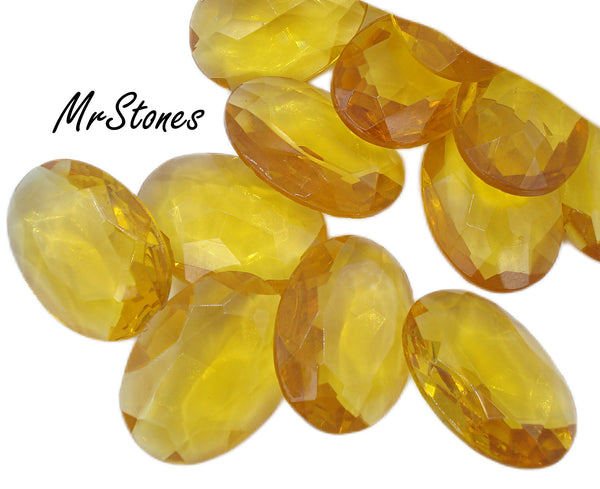 25x18mm (4130/2) TTC Topaz Yellow Oval Shape