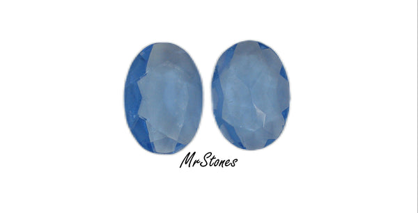 25x18mm (4130/2) TTC Light Sapphire Blue Un-foiled Oval Shape