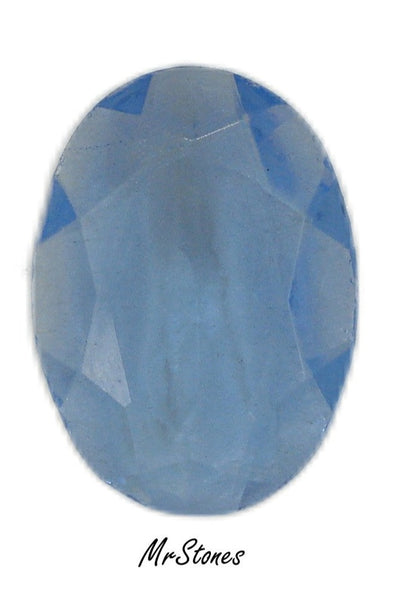 25x18mm (4130/2) TTC Light Sapphire Blue Un-foiled Oval Shape