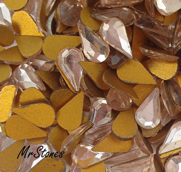 10x6mm (2300/2) Rosaline Pear Shape Teardrop Flat Back 1pc /$0.75 or 4pc/$1.00