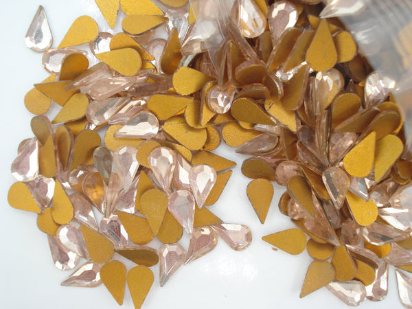 10x6mm (2300/2) Rosaline Pear Shape Teardrop Flat Back 1pc /$0.75 or 4pc/$1.00