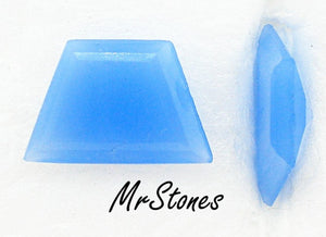 17x11.5mm (3234) Step Cut Periwinkle Trapezoid Shape 4.7mm Thick