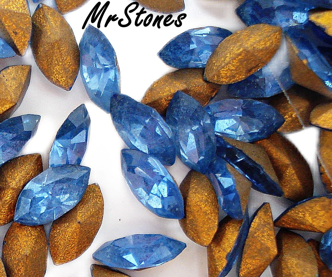 5x2.5mm (4200) Medium Sapphire Blue Marquise Navette