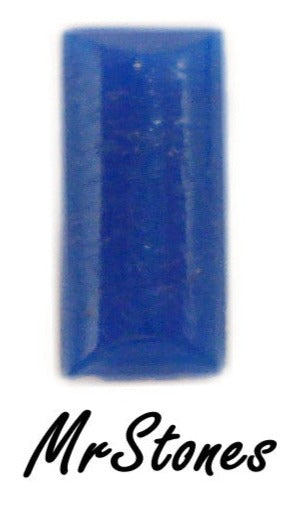 5.75x2.5mm (3932) Lapis Blue Glass Flat Back Baguette