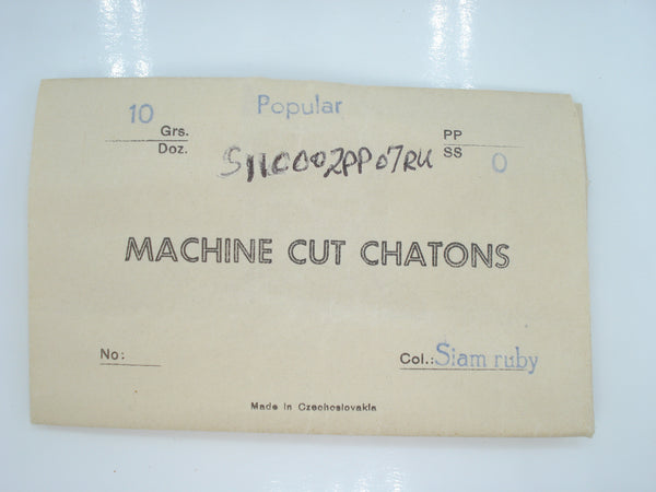 0.9mm (1100) (2pp) Siam Red Czech Tiny Round Chatons 10pk/$1.00