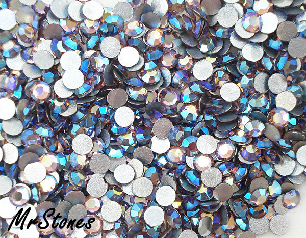 2.1-2.2mm (2000) (7ss) Light Amethyst AB Czech Round Flatback 1 pc or 1 gross pkg.