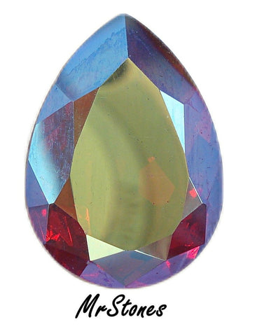 18x13mm (4320) Light Siam AB Pear Pendeloque Shape