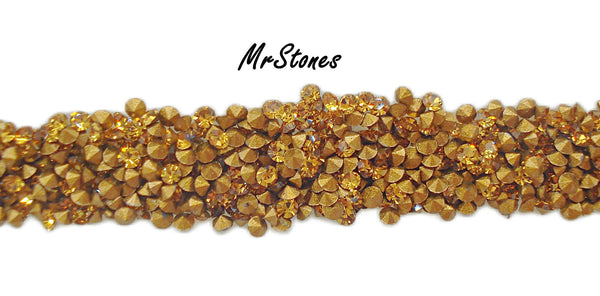 1mm (1100) (3pp) Topaz Yellow Round Chaton 10pk/$1.00