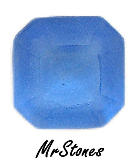 7mm (4671/2) Frosted Sapphire Blue Square Octagon Un-foiled