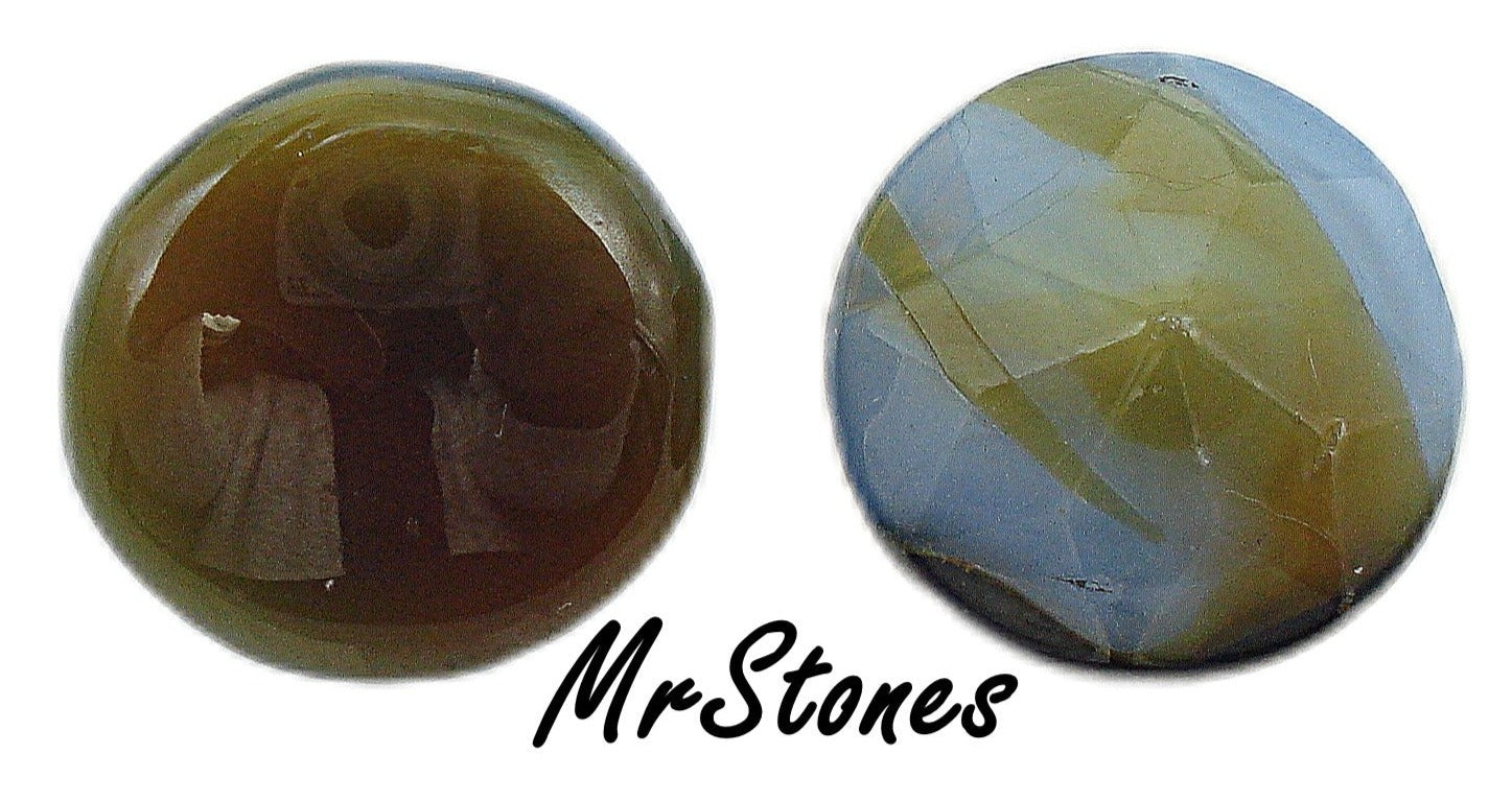 14mm (3189) (60ss) Brown Eye Round Buff Top Doublet