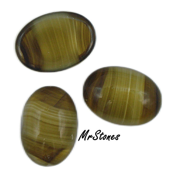 18x13mm (1685) Olivine Green Porphyry Oval Cabochon