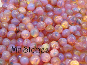 3.5mm (3189) (14ss) Harlequin Fire Opal Round Buff Top Doublets