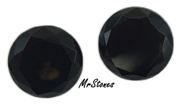 18mm (1200/2) (75ss) Jet Black Unfoiled Round Dentelle