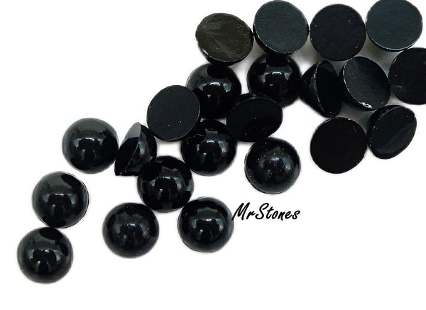 5mm (S16) Natural Black Onyx Round Cabochon