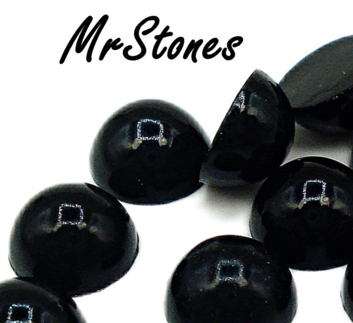 5mm (S16) Natural Black Onyx Round Cabochon